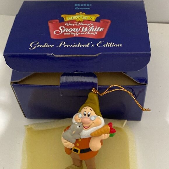 Disney Snow White Doc Dwarf Keepsake Ornament Grolier Presidents Edition - Picture 2 of 8